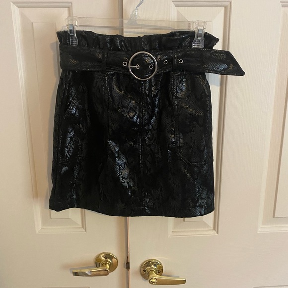 Haute Monde Dresses & Skirts - Paper Bag Faux Leather Skirt